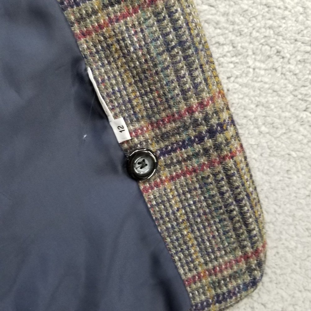 Vtg CHARACTER Suburbanwear Blazer Womens 100% Wool Tweed Multicolor Jacket Sz 12 - Picture 12 of 13
